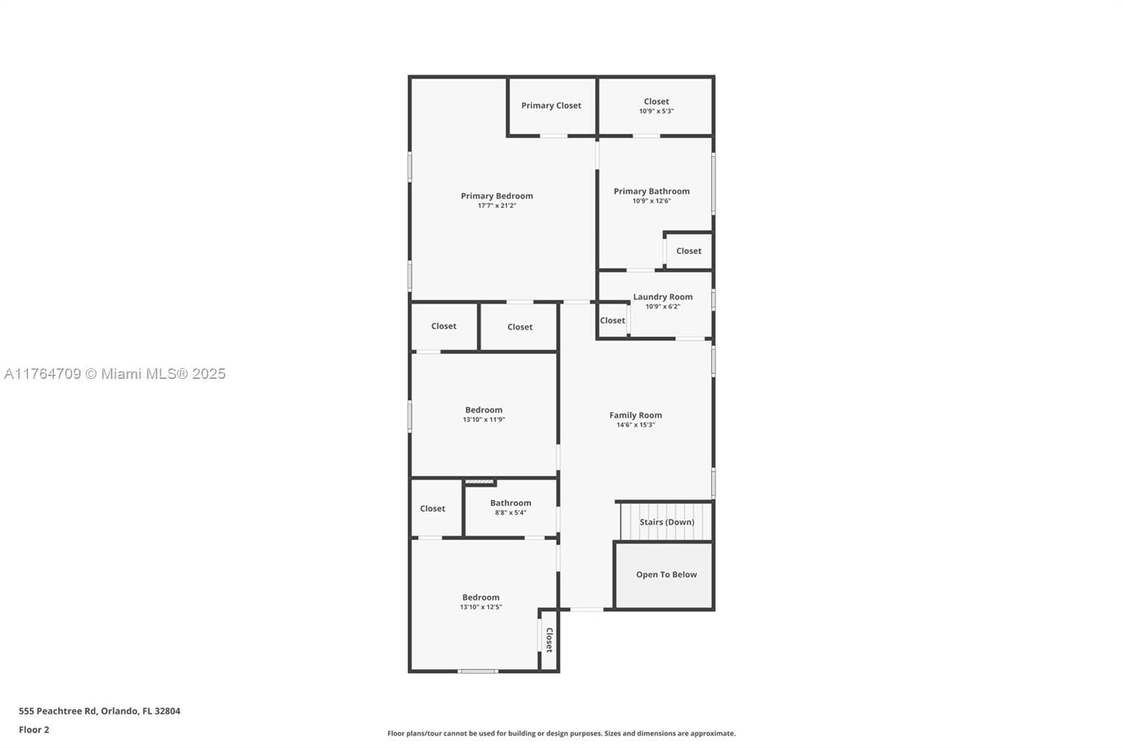 Real estate property located at 555 Peachtree Rd, Orange, Rowe C W Sub, Orlando, FL