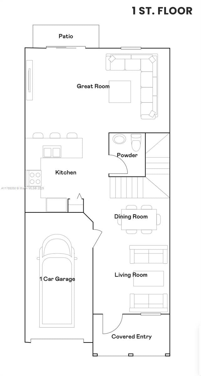 Real estate property located at 5544 27th Pl #1, Broward, Calcutta First Addition, Lauderhill, FL