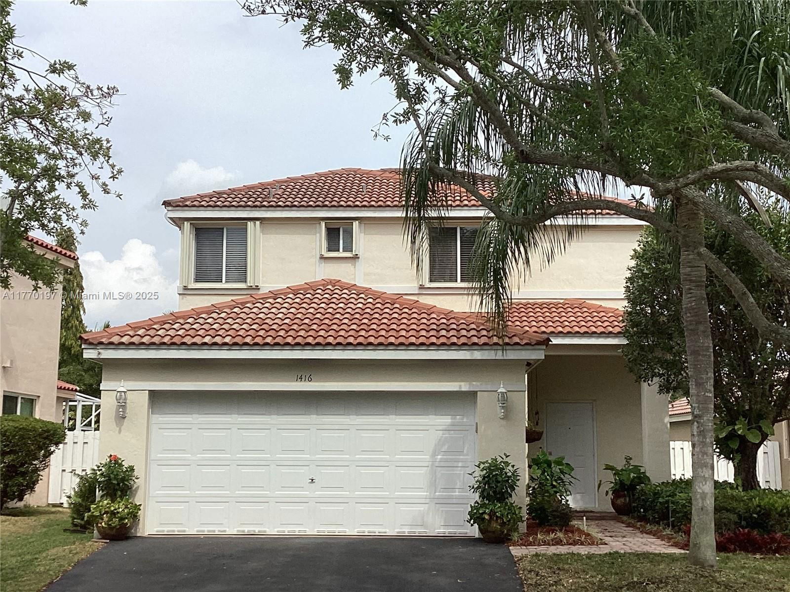 Real estate property located at 1416 Mira Vista Cir, Broward, Sectors 3 & 4 Boundary Pl, Weston, FL