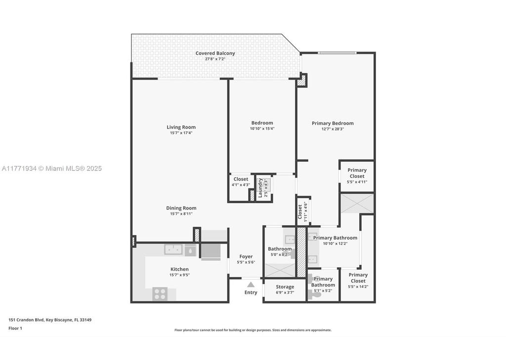 Real estate property located at 151 Crandon Blvd #628, Miami-dade, Key Colony, Key Biscayne, FL