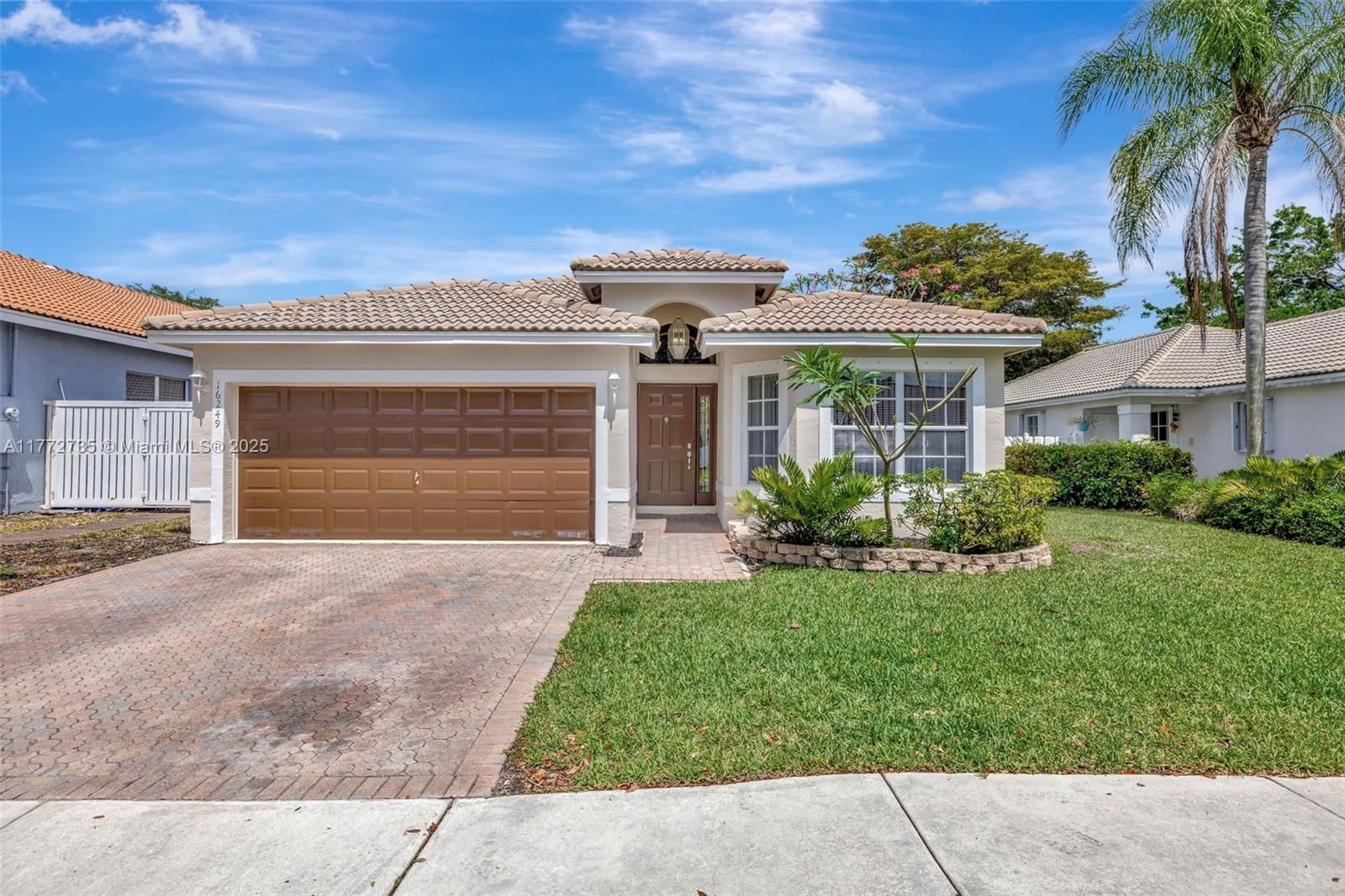 Real estate property located at 16249 24th St, Broward, Parkside At Spring Valley, Pembroke Pines, FL