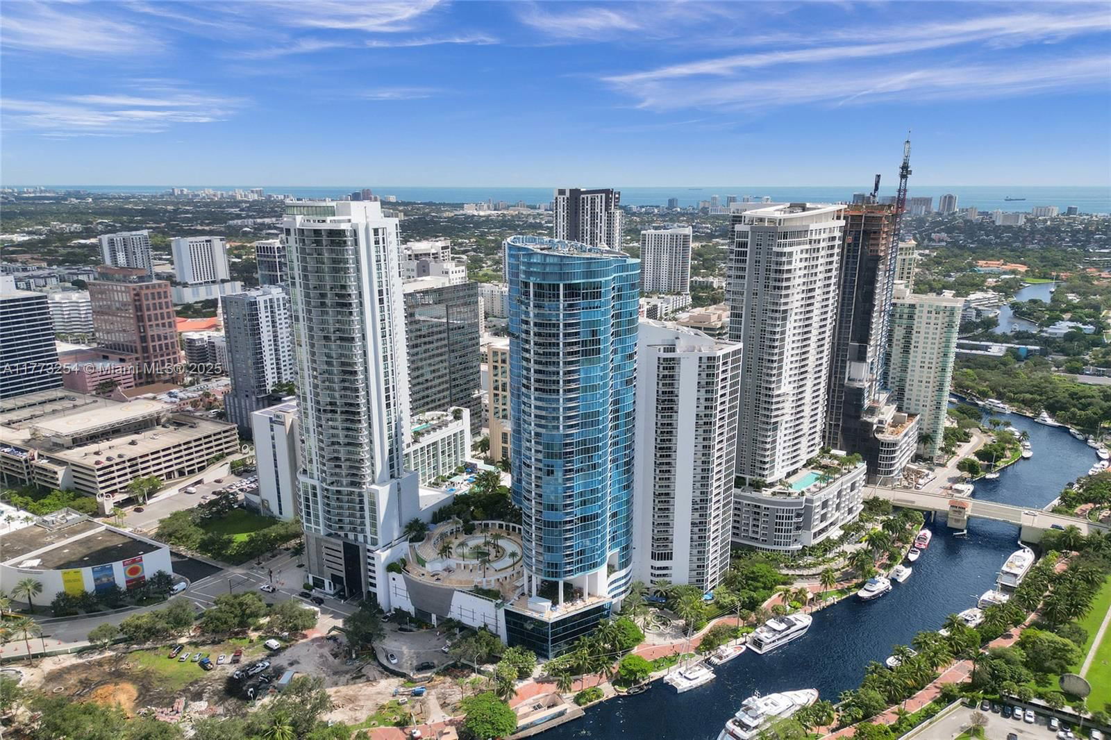 Real estate property located at 333 Las Olas Way #1608, Broward, Las Olas River House Cond, Fort Lauderdale, FL