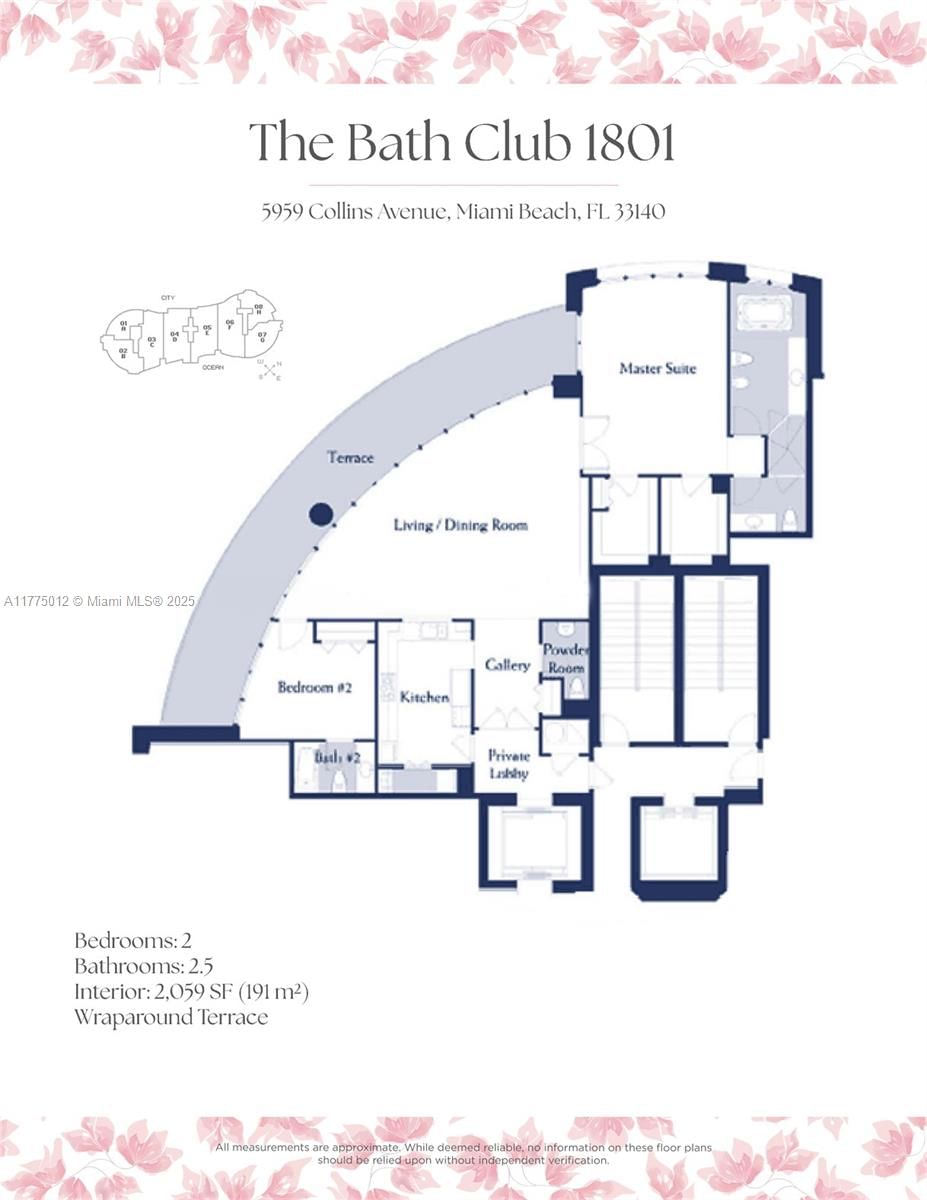 Real estate property located at 5959 Collins Ave #1801, Miami-dade, The Residences At The Bath, Miami Beach, FL
