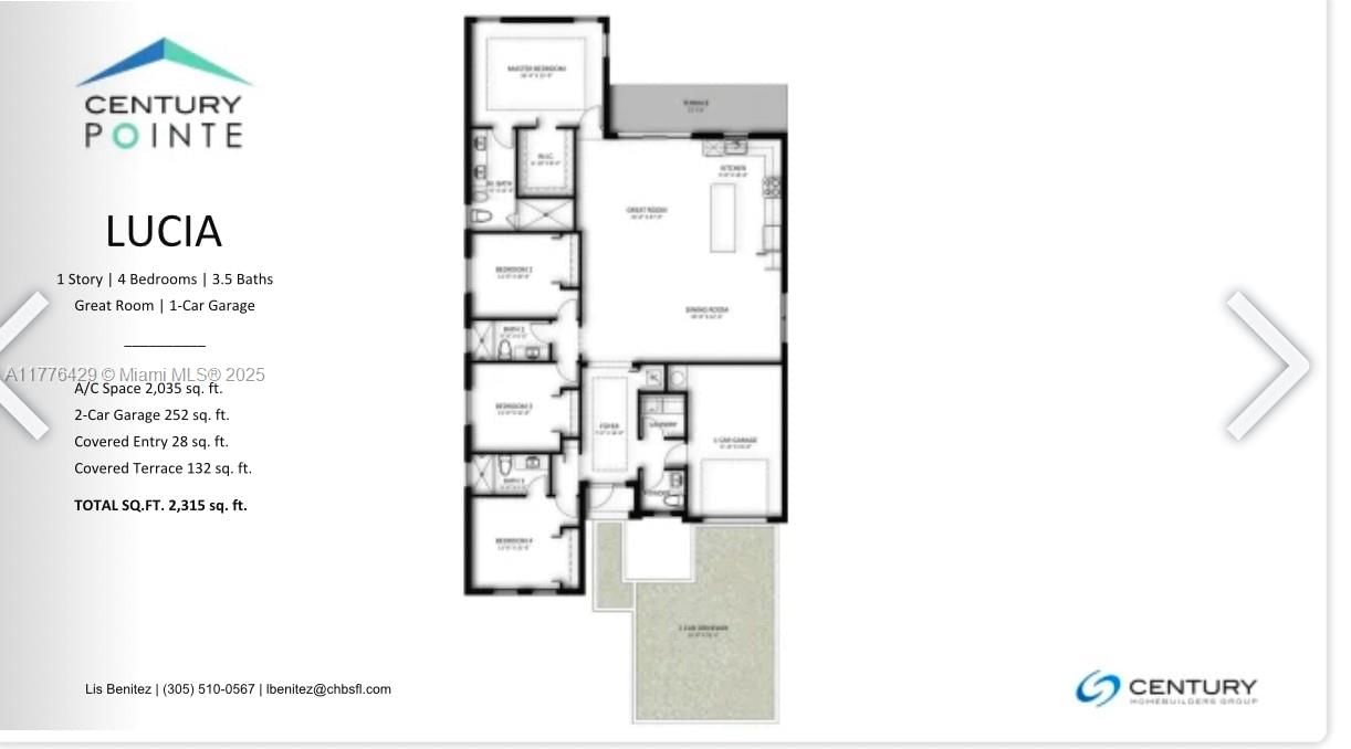 Real estate property located at 14428 13th Ter, Miami-dade, Century Pointe, Miami, FL