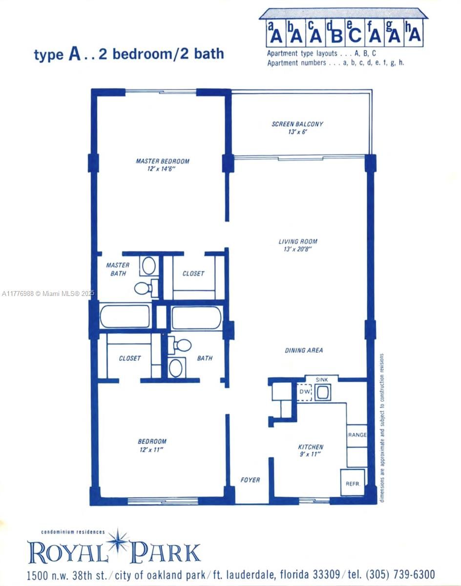 Real estate property located at 103 Royal Park Dr #1G, Broward, Royal Park Condo, Oakland Park, FL