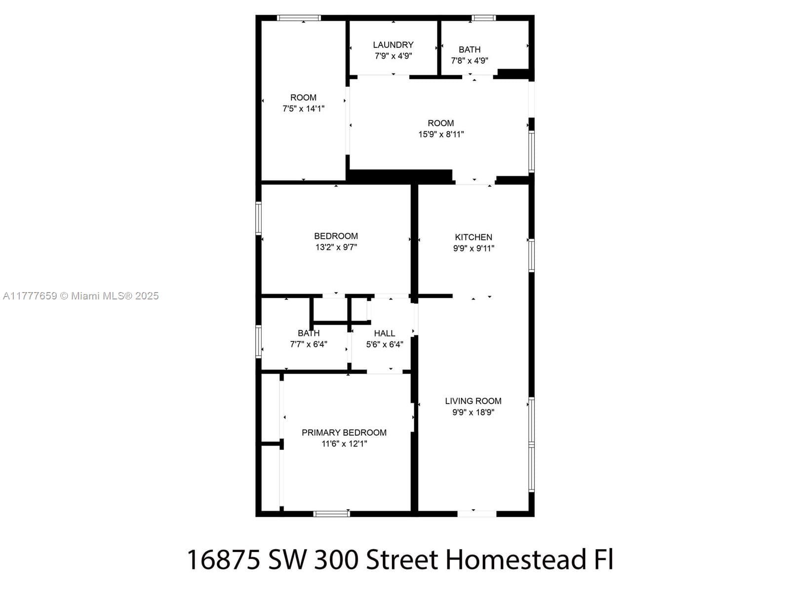 Real estate property located at 16875 300th St, Miami-dade, W A Kings Sub, Homestead, FL