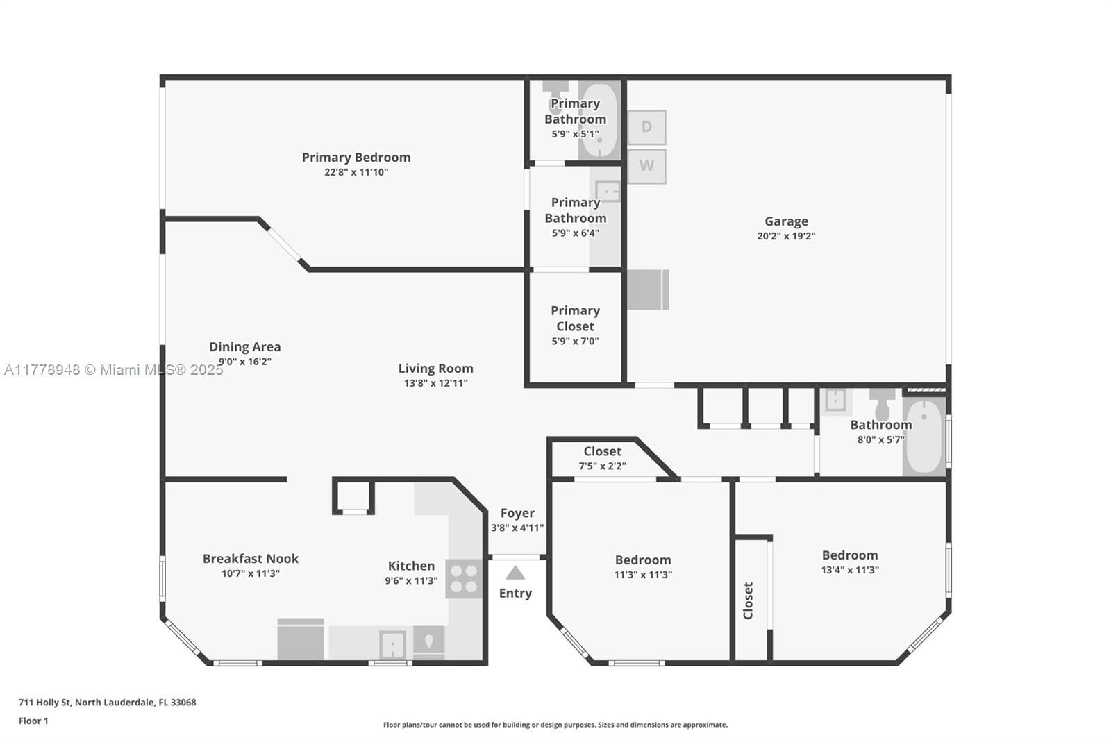 Real estate property located at 711 Holly St, Broward, North Lauderdale Division, North Lauderdale, FL