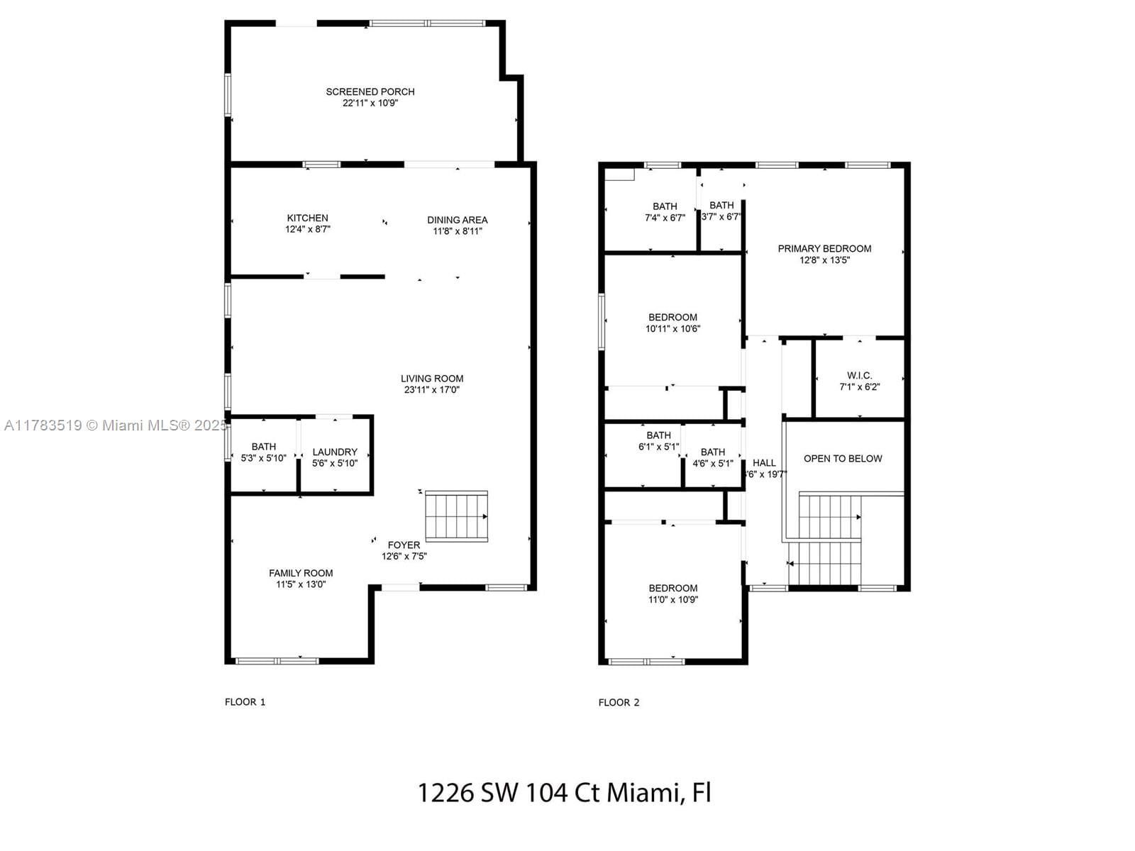 Real estate property located at 1226 104th Ct, Miami-dade, Las Palmas Sec Two, Miami, FL