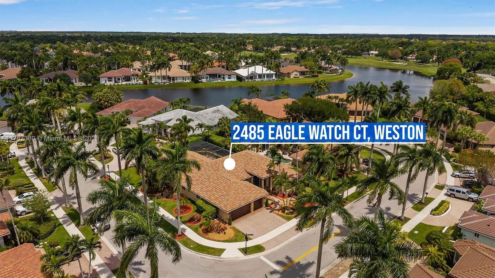 Real estate property located at 2485 Eagle Watch Court, Broward, Sector 7 - Parcels F G H, Weston, FL