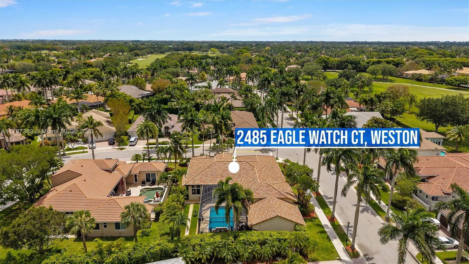 Real estate property located at 2485 Eagle Watch Court, Broward, Sector 7 - Parcels F G H, Weston, FL