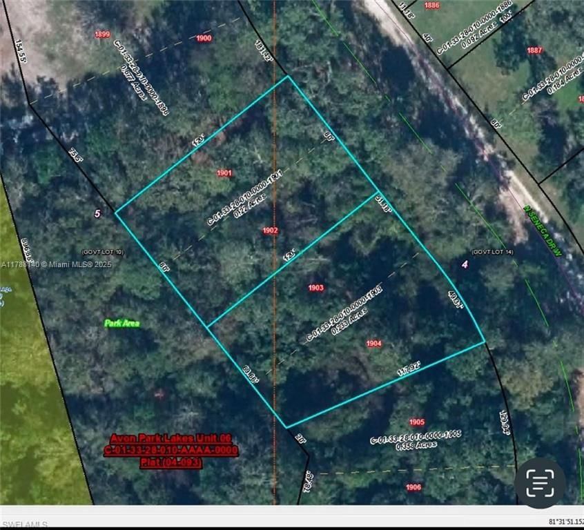 Real estate property located at 2707 SENECA DR, Highlands, N/a, Avon Park, FL