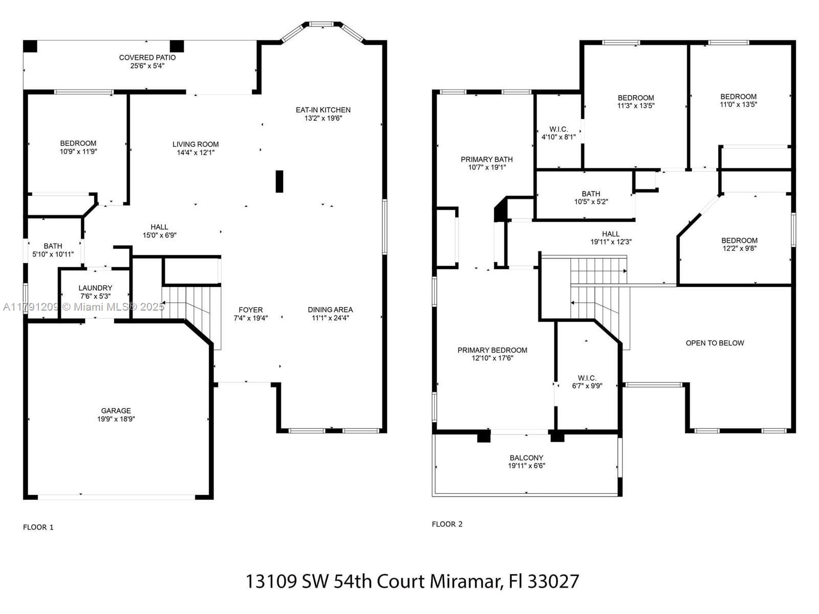 Real estate property located at 13109 54th Ct, Broward, Miramar Patio Homes, Miramar, FL