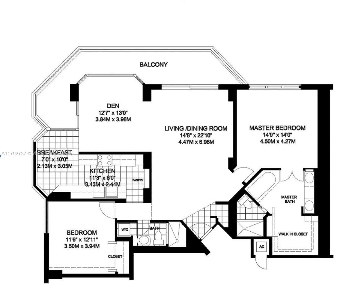 Real estate property located at 3530 MYSTIC POINTE DR #2106, Miami-dade, Mystic Pointe Tower 500 C, Aventura, FL