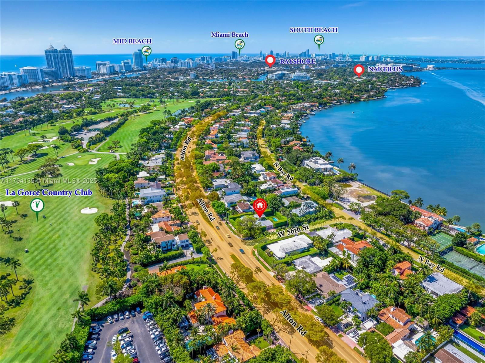 Real estate property located at 5460 Alton Rd, Miami-dade, La Gorce Golf Sub, Miami Beach, FL