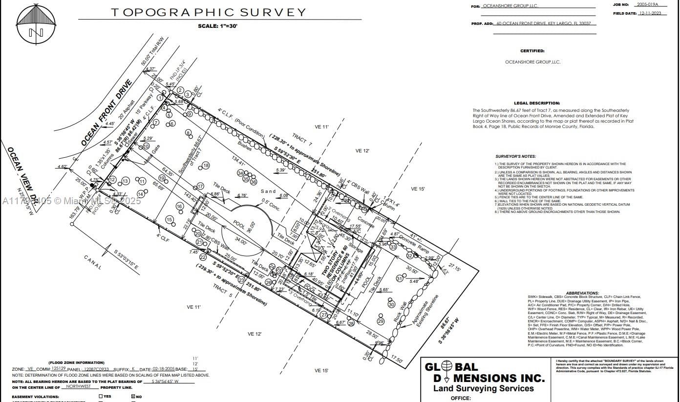 Real estate property located at 60 Ocean Front Drive, Monroe, Key Largo Ocean Shore, Key Largo, FL