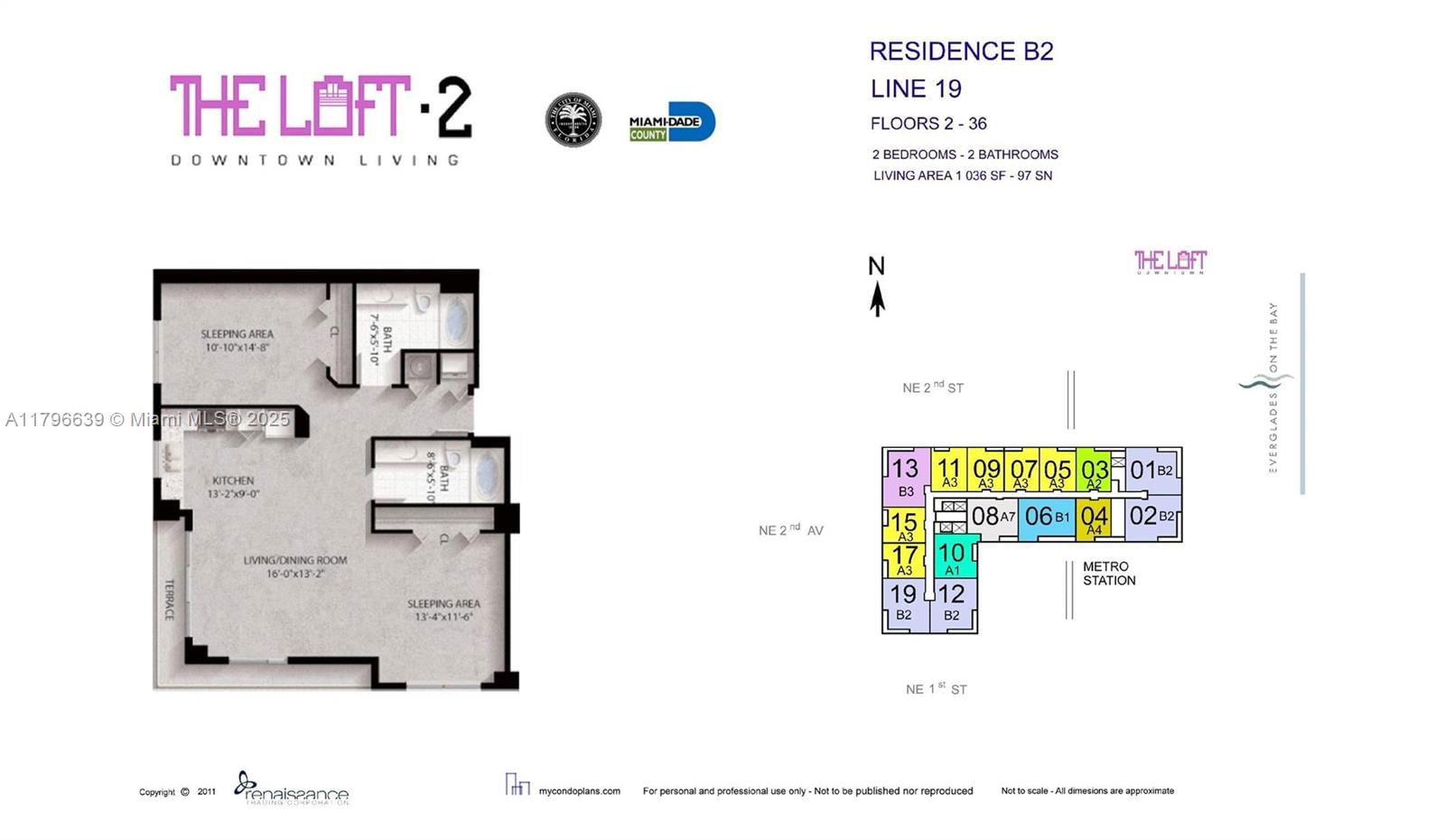 Real estate property located at 133 2nd Ave #3319, Miami-dade, The Loft Downtown Ii Cond, Miami, FL