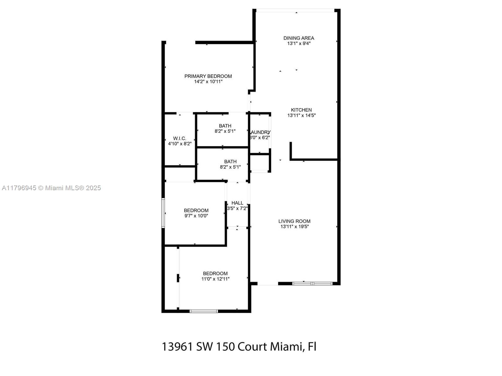 Real estate property located at 13961 150th Ct, Miami-dade, Brightons Meadow Landings, Miami, FL