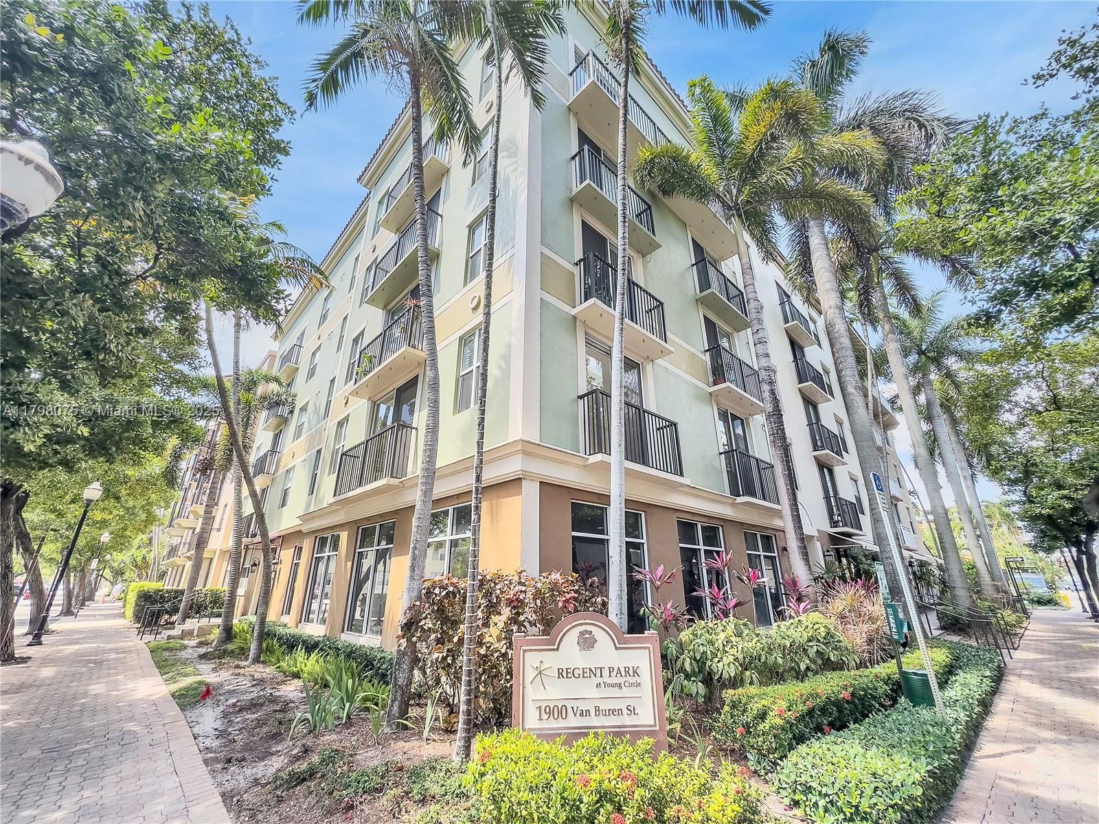 Real estate property located at 1900 Van Buren St #105B, Broward, Regent Park Condo, Hollywood, FL