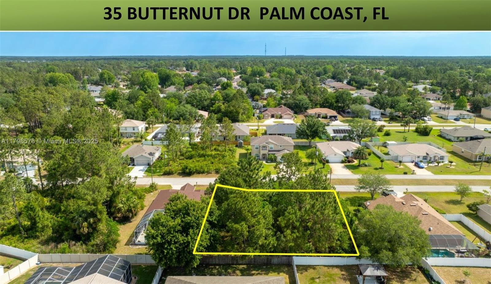 Real estate property located at 35 Butternut Dr., Flagler, Belle Terre Section 35, Palm Coast, FL