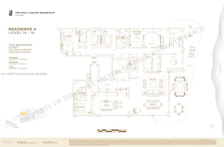 Real estate property located at 1671 Collins Ave #15A, Miami-dade, Ritz-carlton South Beach, Miami Beach, FL