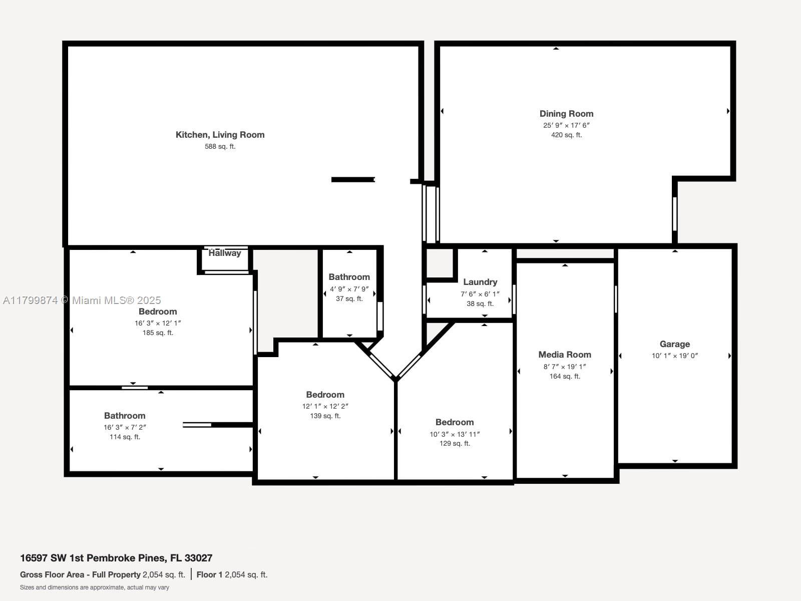 Real estate property located at 16597 1st St, Broward, Pembroke Shores, Pembroke Pines, FL