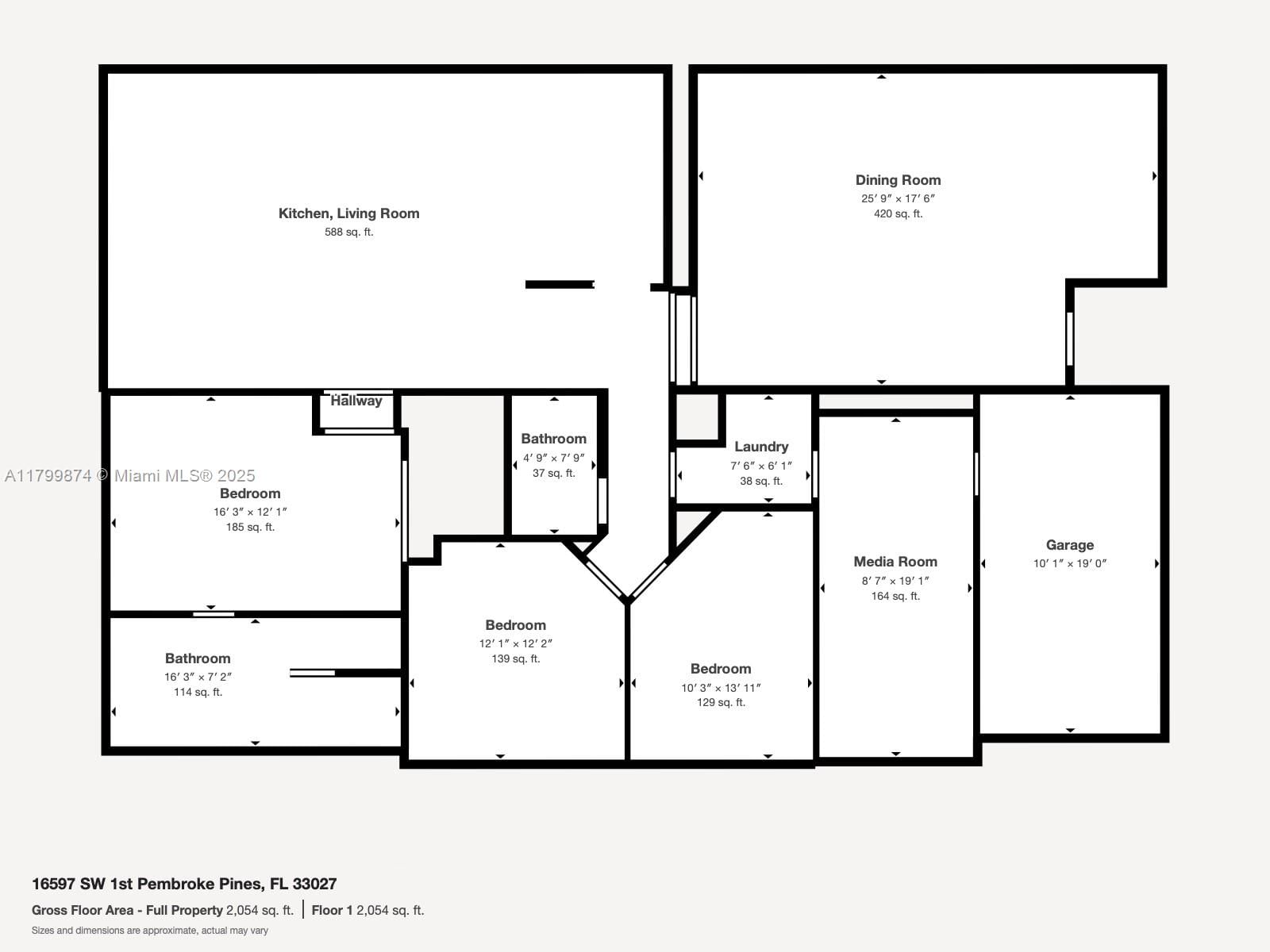 Real estate property located at 16597 1st St, Broward, Pembroke Shores, Pembroke Pines, FL