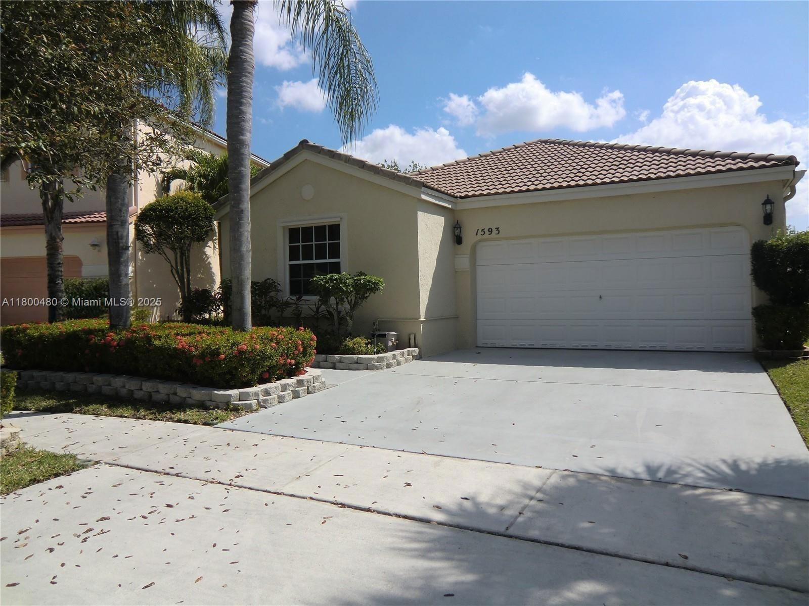 Real estate property located at 1593 158th Ave, Broward, Towngate, Pembroke Pines, FL
