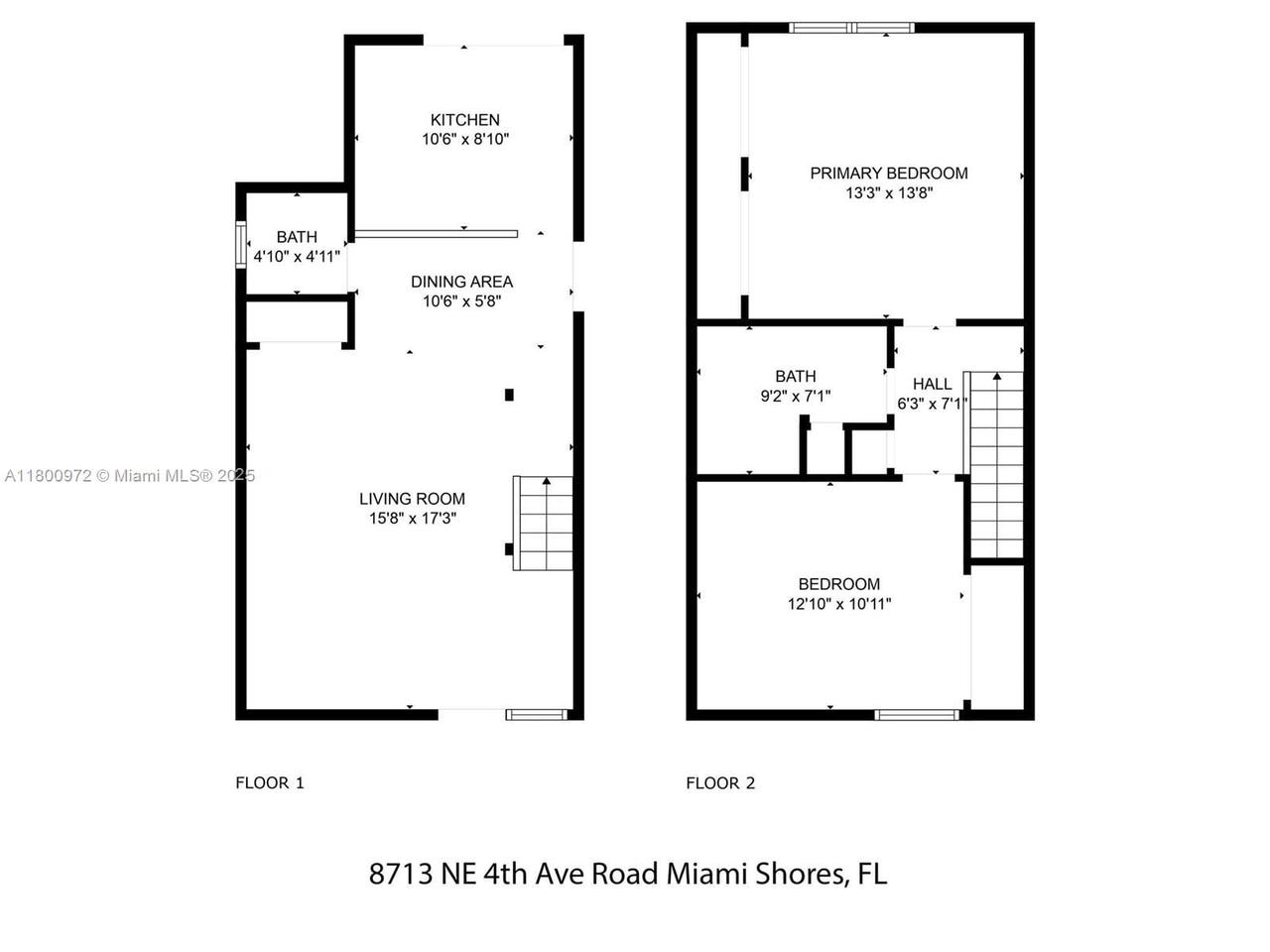 Real estate property located at 8713 4th Ave Rd #8713, Miami-dade, Shores Villas Condo Bldg, Miami Shores, FL