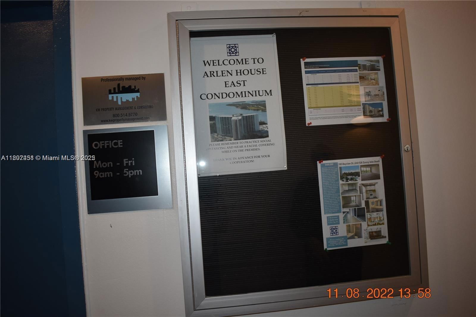 Real estate property located at 100 Bayview Dr #309, Miami-dade, Arlen House East Condo, Sunny Isles Beach, FL