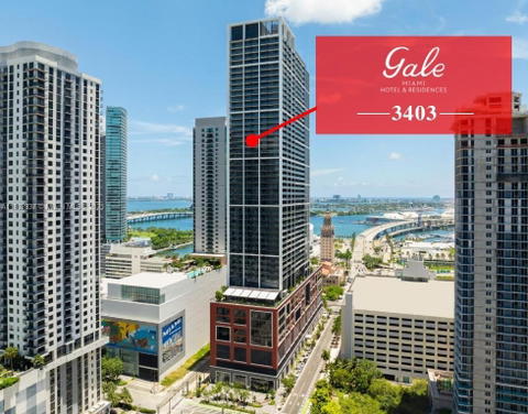 Real estate property located at 601 1 #3403, Miami-dade, Gale, Miami, FL
