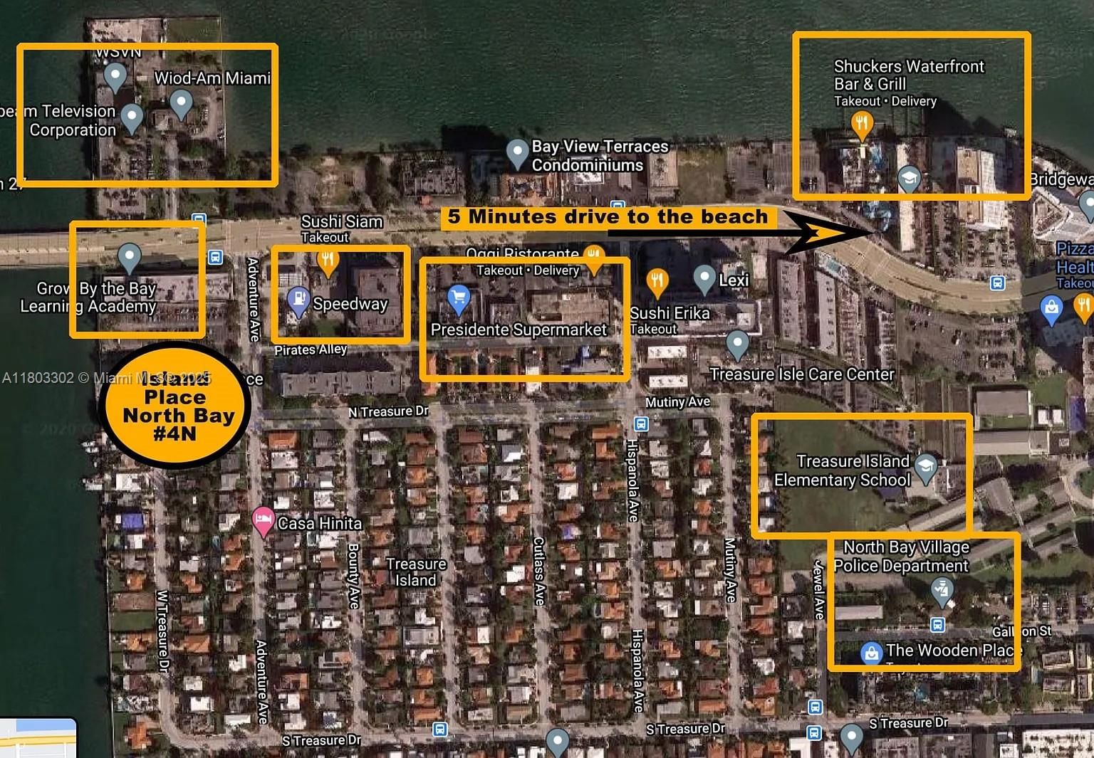 Real estate property located at 1455 Treasure Dr #4N, Miami-dade, Island Place At North Bay, North Bay Village, FL
