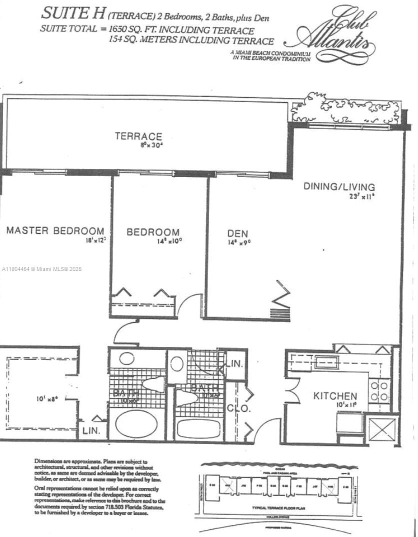 Real estate property located at 2555 Collins Ave #308, Miami-dade, Club Atlantis Condo, Miami Beach, FL