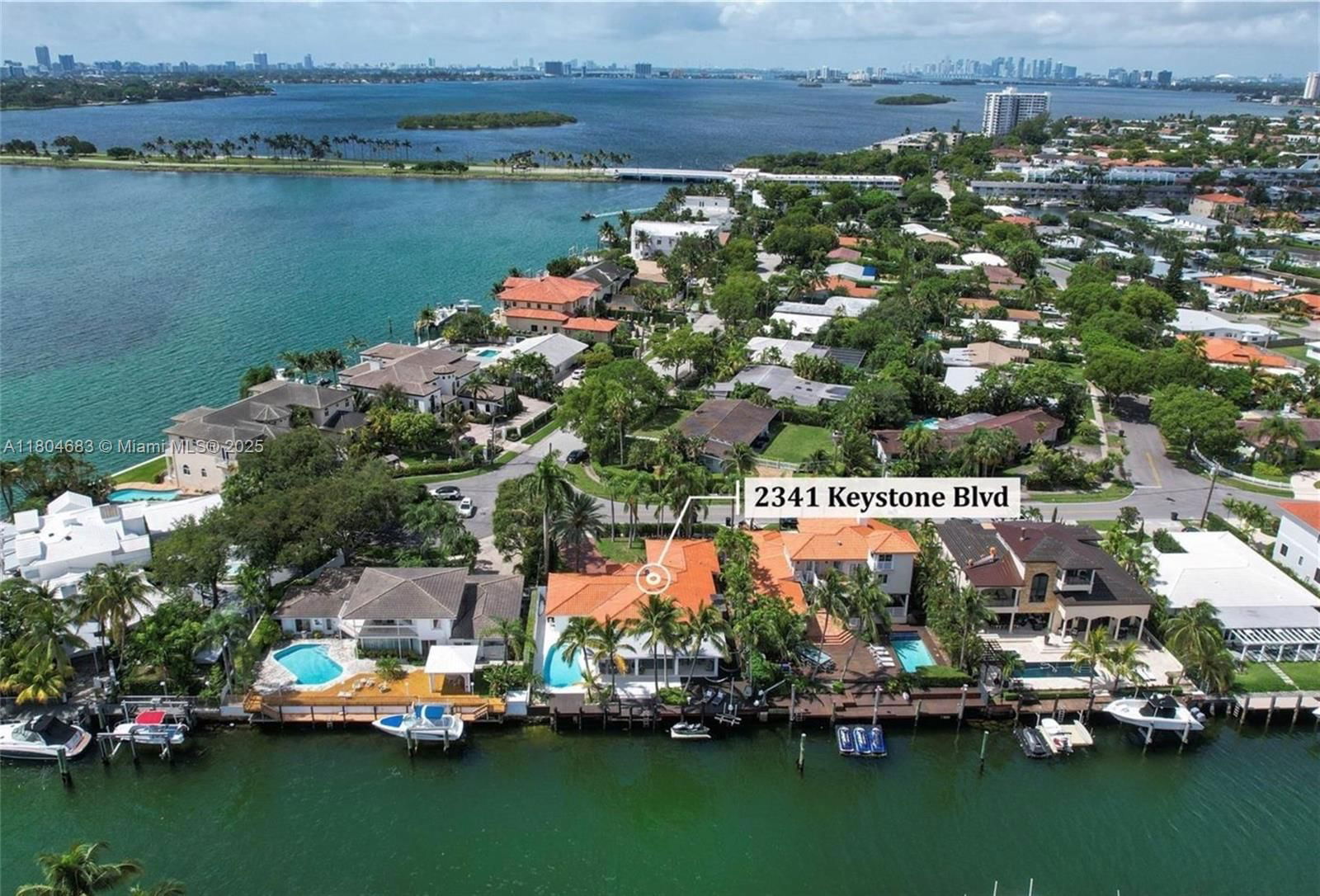 Real estate property located at 2341 KEYSTONE, Miami-dade, Keystone Island, North Miami, FL