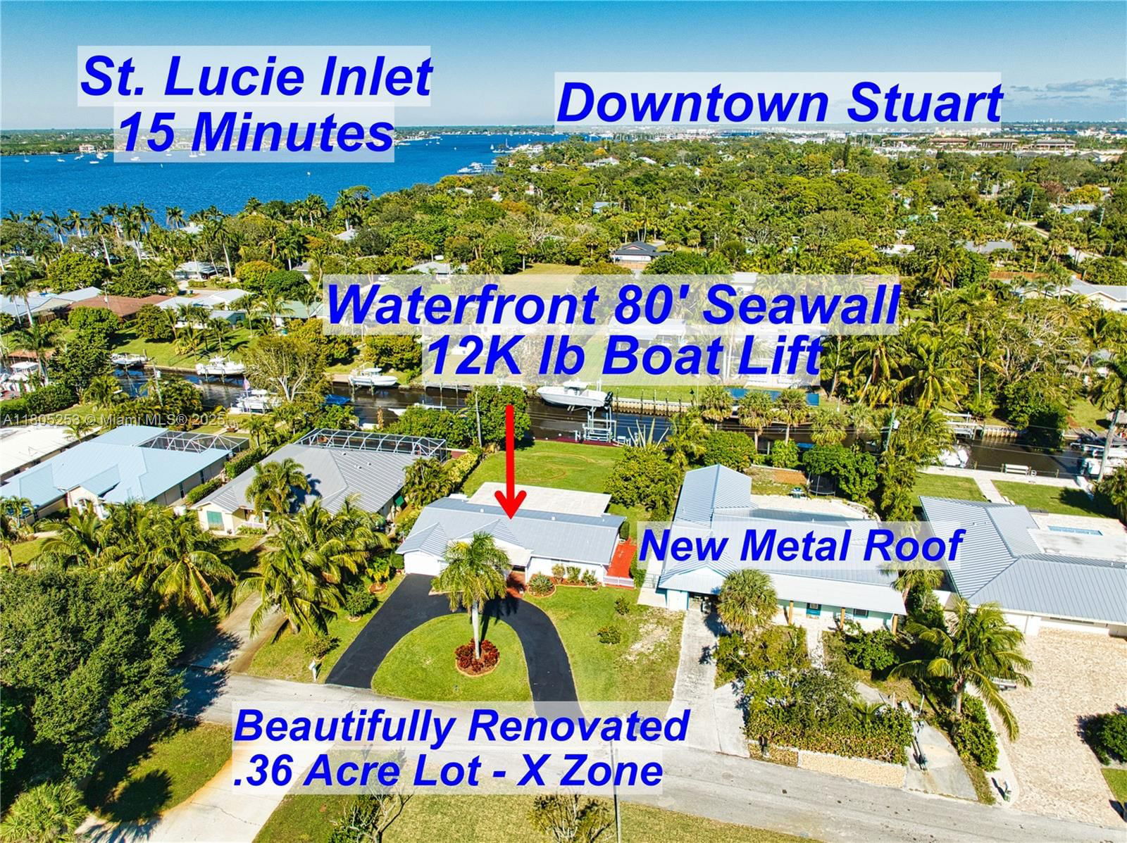 Real estate property located at 508 South Carolina Dr, Martin, Palmetto Harbor, Stuart, FL