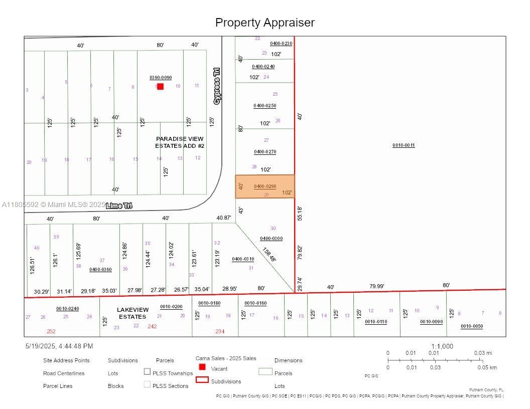 Real estate property located at 0 Cypress Trail, Putnam, Paradise View Estates Add2, Other City - In The State Of Florida, FL