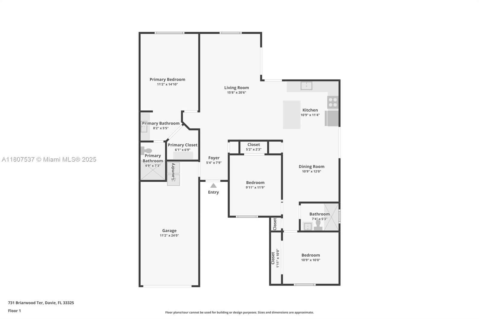 Real estate property located at 731 Briarwood Ter, Broward, Shenandoah Section Four, Davie, FL
