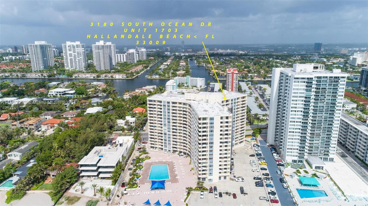 Real estate property located at 3180 Ocean Dr #1703, Broward, Parker Dorado Condo, Hallandale Beach, FL