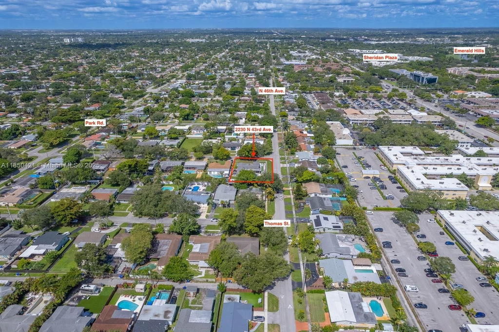 Real estate property located at 2221 43rd Ave, Broward, Hollywood Hills, Hollywood, FL