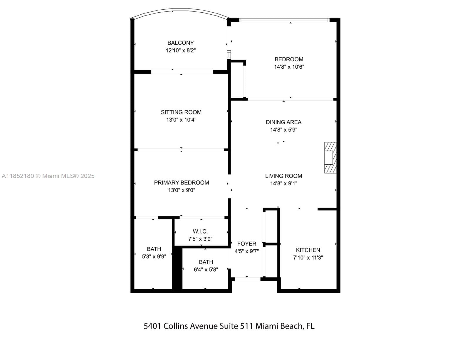 Real estate property located at 5401 Collins Ave #511, Miami-dade, The Carriage House Condo, Miami Beach, FL