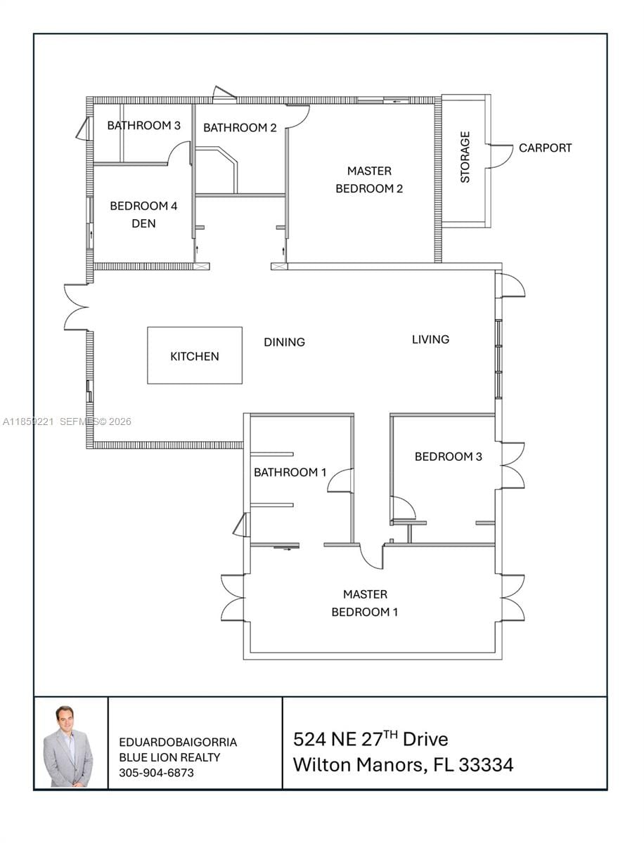 Real estate property located at 524 27th Dr, Broward, Tropical Manors, Wilton Manors, FL