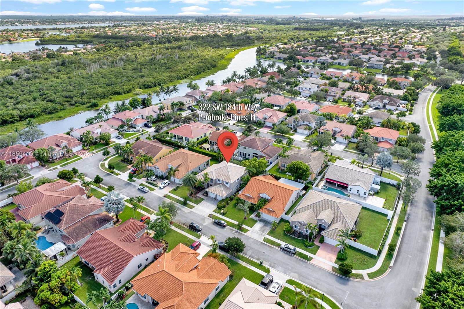Real estate property located at 322 184th Way, Broward, Twin Acres, Pembroke Pines, FL