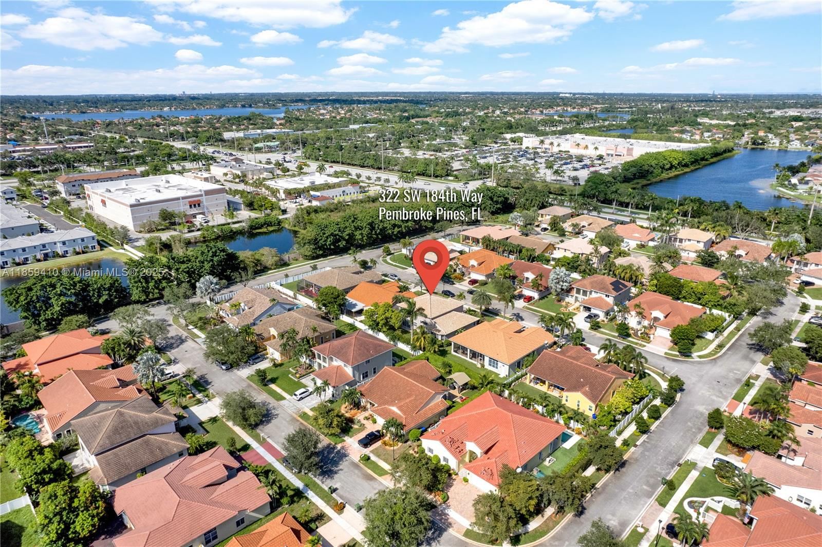 Real estate property located at 322 184th Way, Broward, Twin Acres, Pembroke Pines, FL