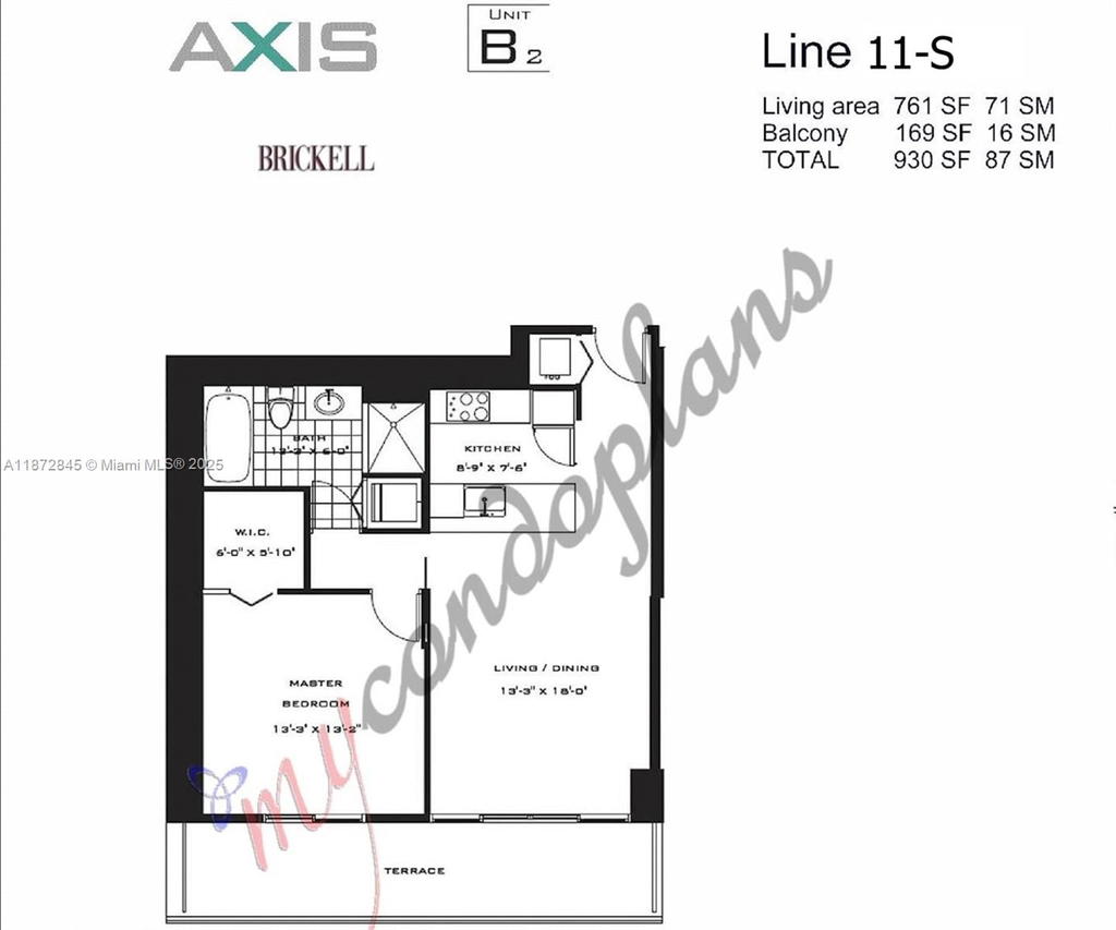 Real estate property located at 79 12th St #3211-S, Miami-dade, The Axis On Brickell Cond, Miami, FL