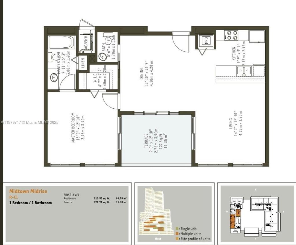 Real estate property located at 3451 1st Ave M0403, Miami-dade, Two Midtown Miami Condo, Miami, FL