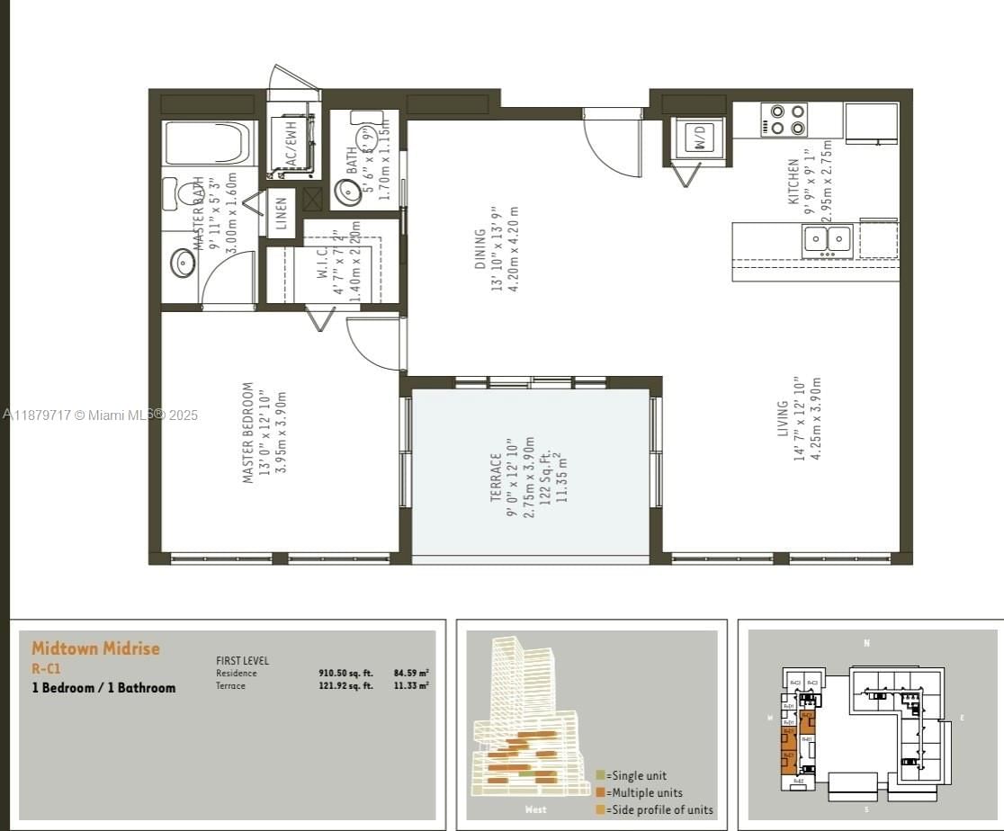 Real estate property located at 3451 1st Ave M0403, Miami-dade, Two Midtown Miami Condo, Miami, FL