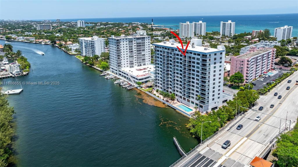 Real estate property located at 1401 Riverside Dr #1403, Broward, Waterbury Condo, Pompano Beach, FL