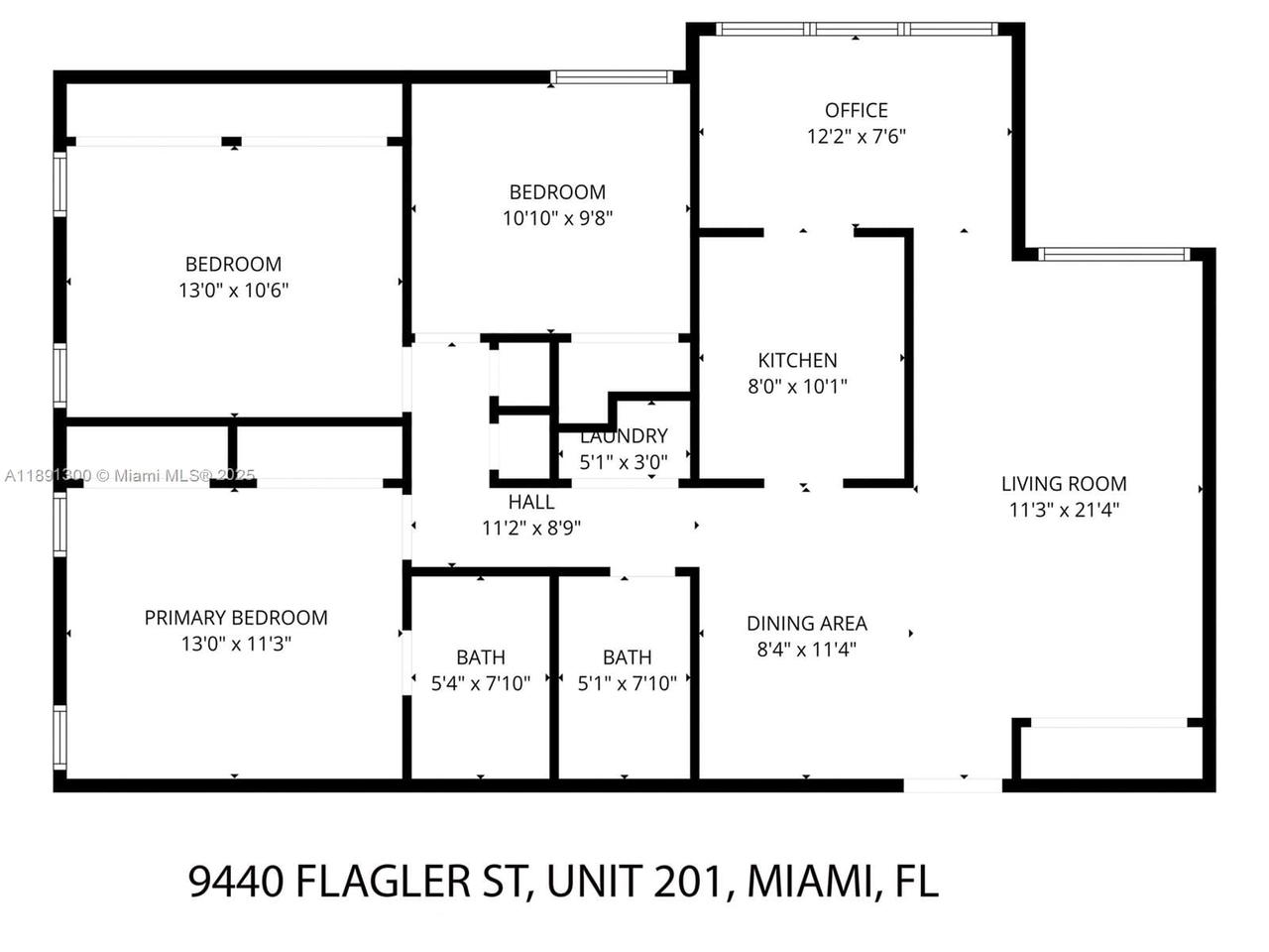 Real estate property located at 9440 Flagler St #201, Miami-dade, Versialles Gardens Ii Con, Miami, FL