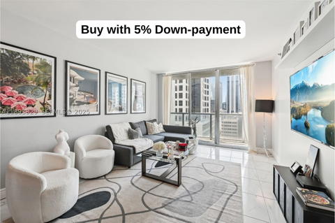 Real estate property located at 55 6th St #1608, Miami-dade, 500 Brickell West Condo, Miami, FL