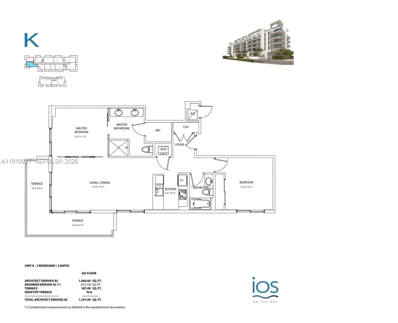 Real estate property located at 720 62nd St #311, Miami-dade, Ios On The Bay Condo, Miami, FL