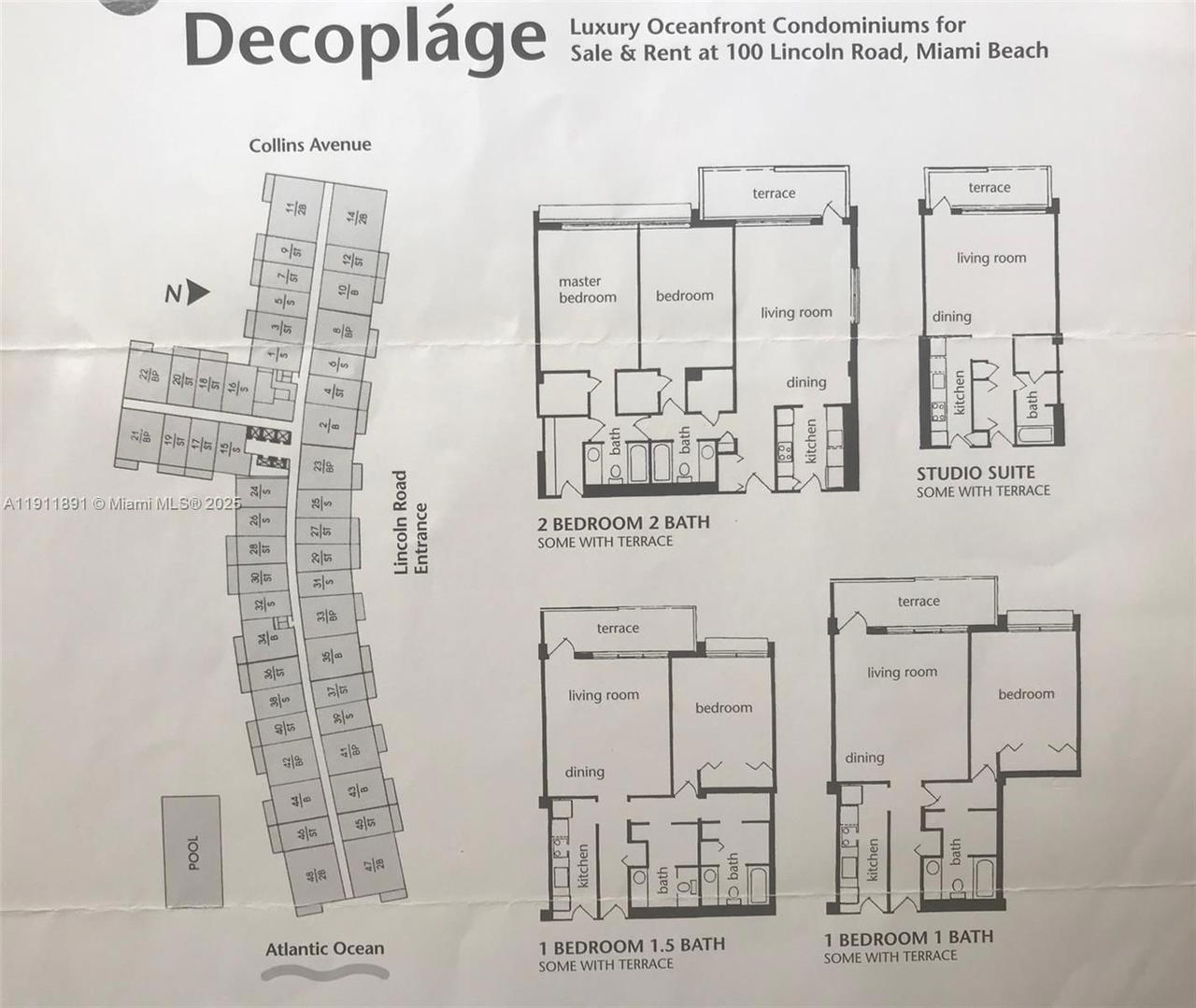 Real estate property located at 100 Lincoln Rd #604, Miami-dade, The Decoplage Condo, Miami Beach, FL
